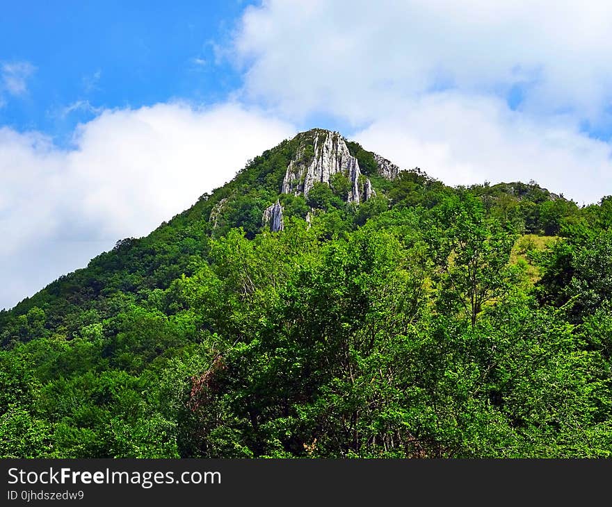 Low-angle Photography of Mountain