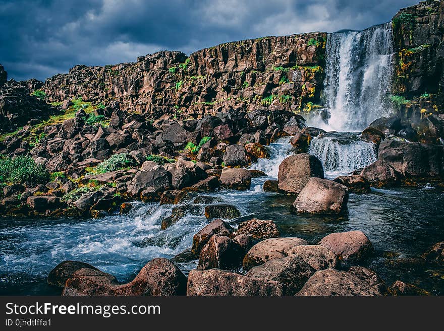 Timelapse Photo of Waterfalls