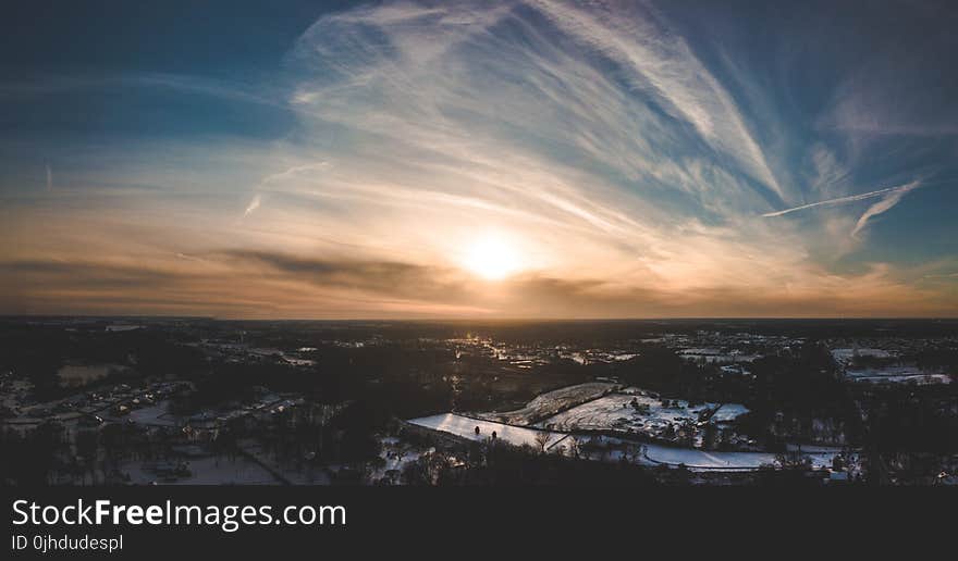 Bird&#x27;s Eye View of Sky During Dawn