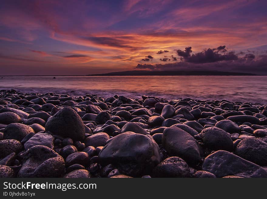 Gray Stone Near Sea