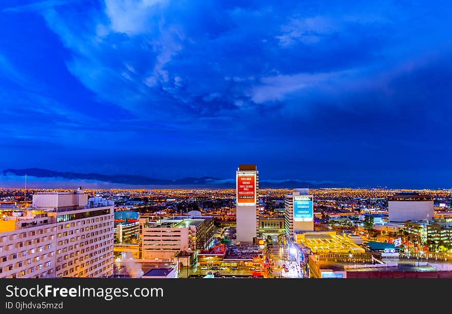 High Angle View of City Scape