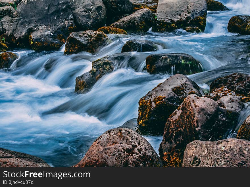 Time Lapse Photo Of River