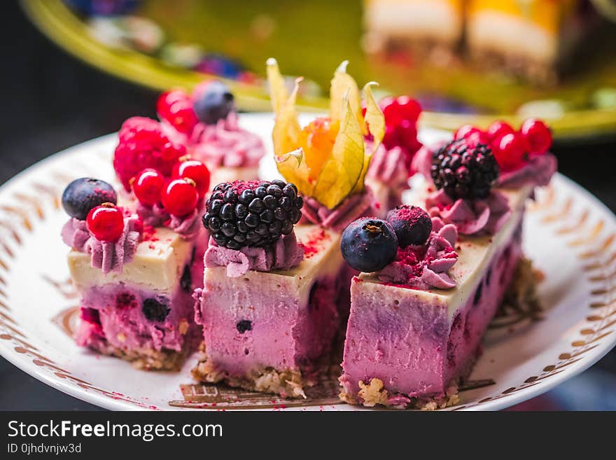 Cake With Raspberry Toppings