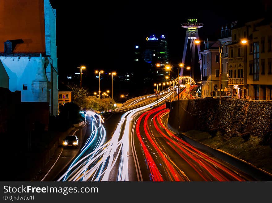 Timelapse Photo of City during Night