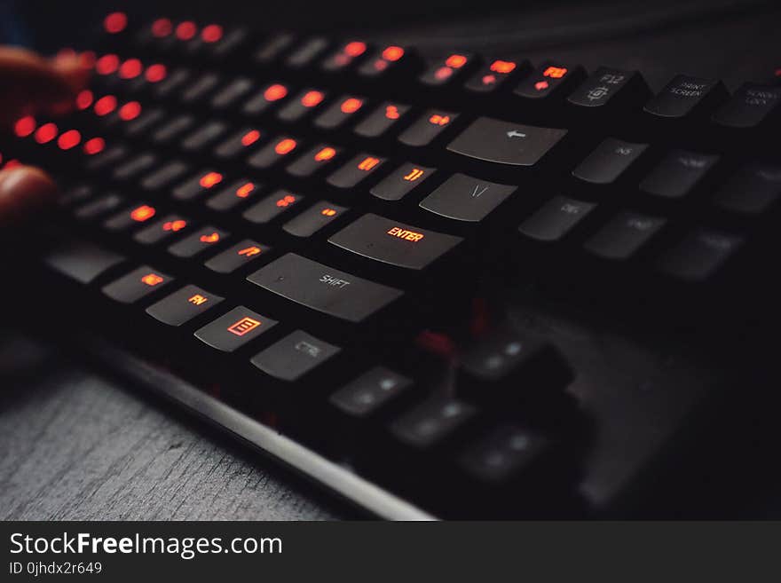 Black Lighted Gaming Keyboard