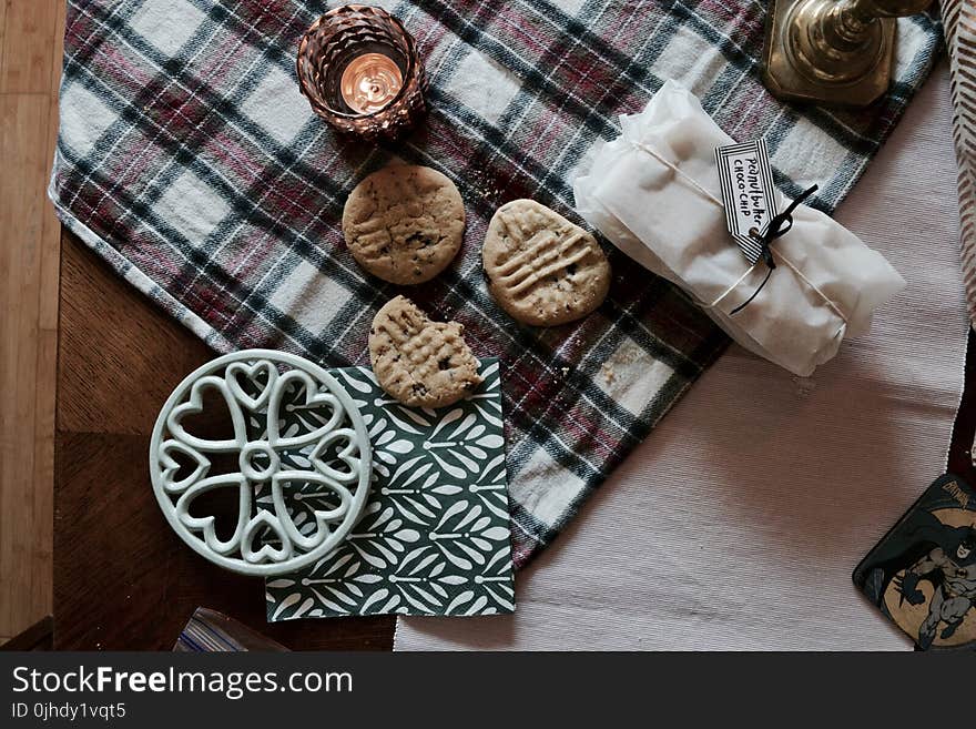 Cookies on a Plaid Mat