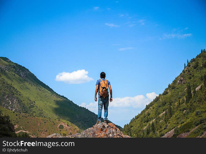 Man on Top of Mountain