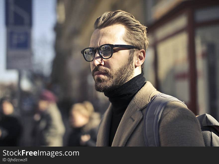 Man Wearing Eyeglasses