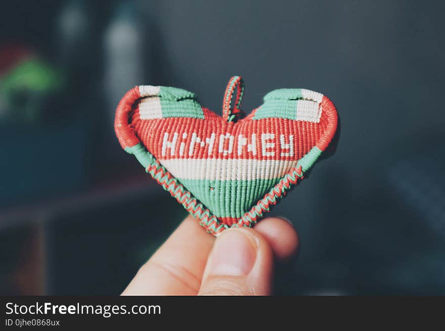 Person Holds Red and Teal Himoney Pendant