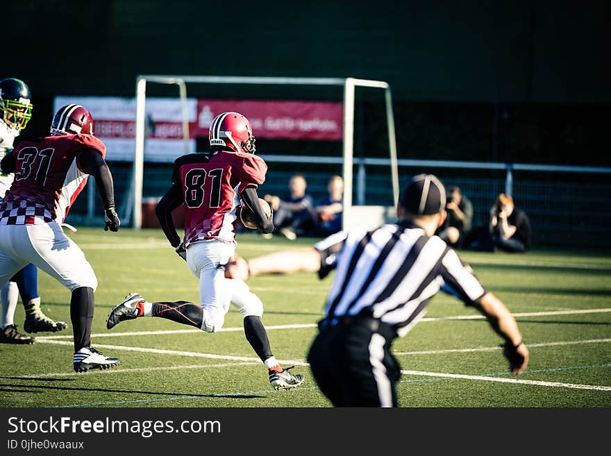 Group Men Playing Football