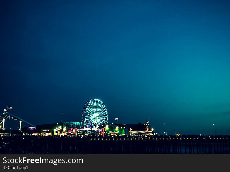 Photo of London&#x27;s Eye during Nighttime