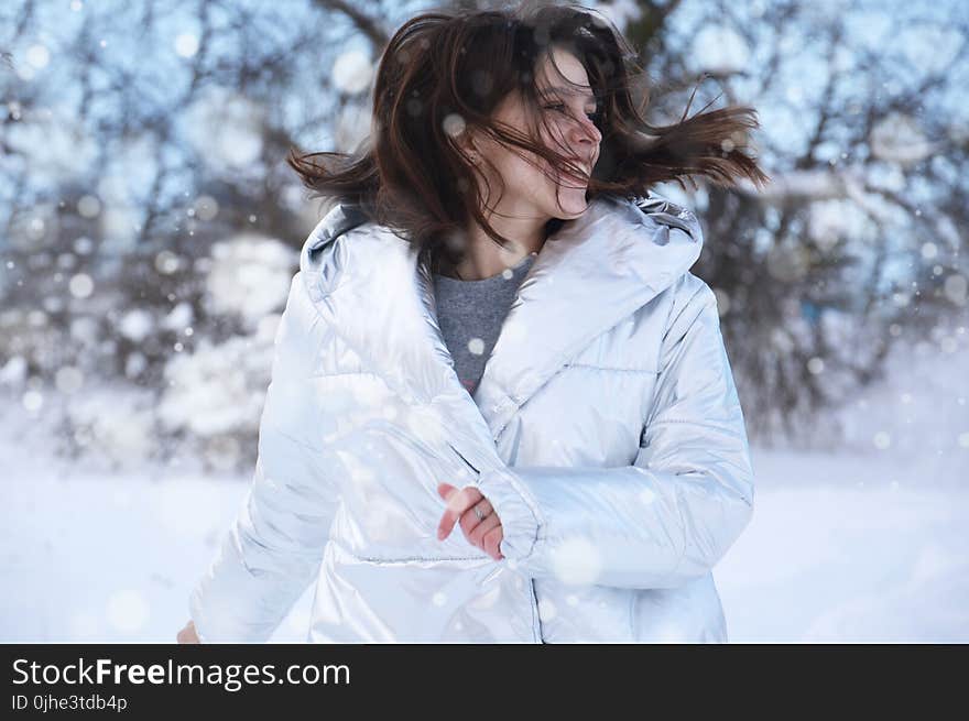 Women&#x27;s White Winter Coat