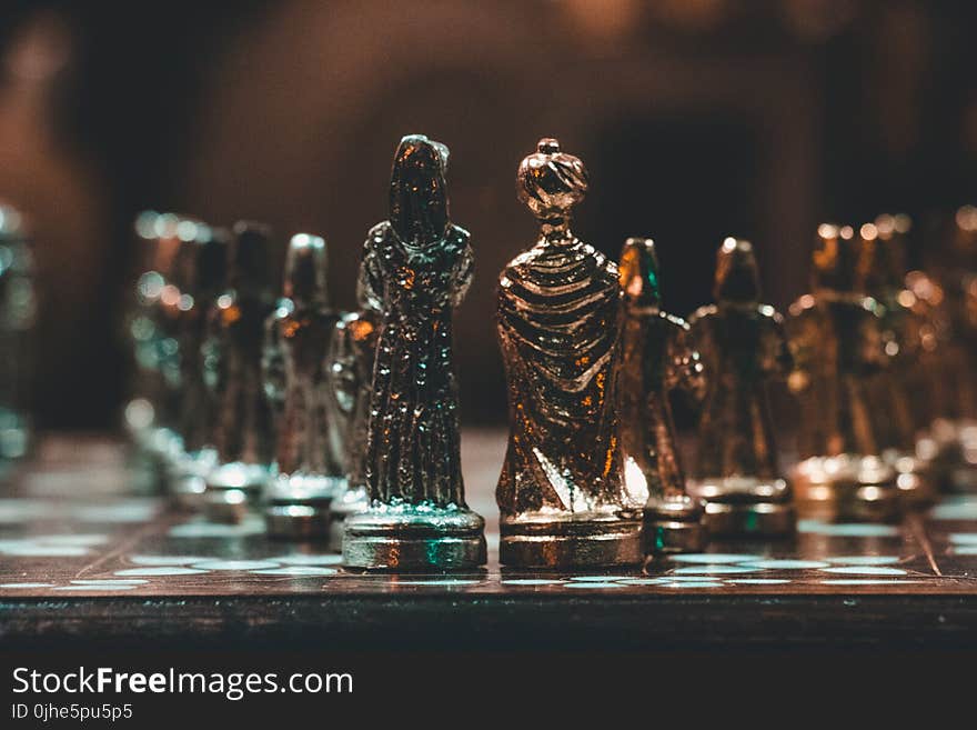 Bokeh Photo of Chess Pieces