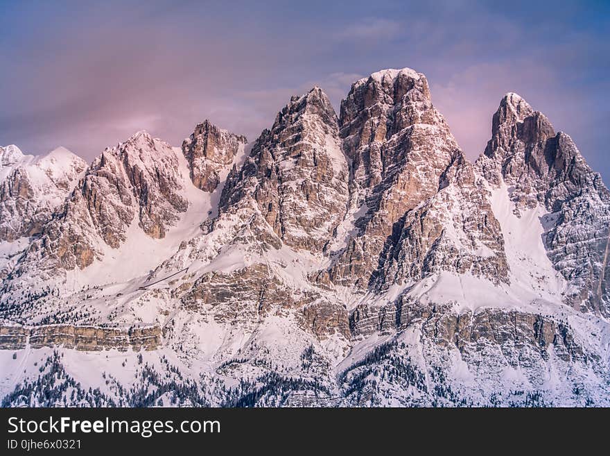 Scenic View of Snowy Mountain