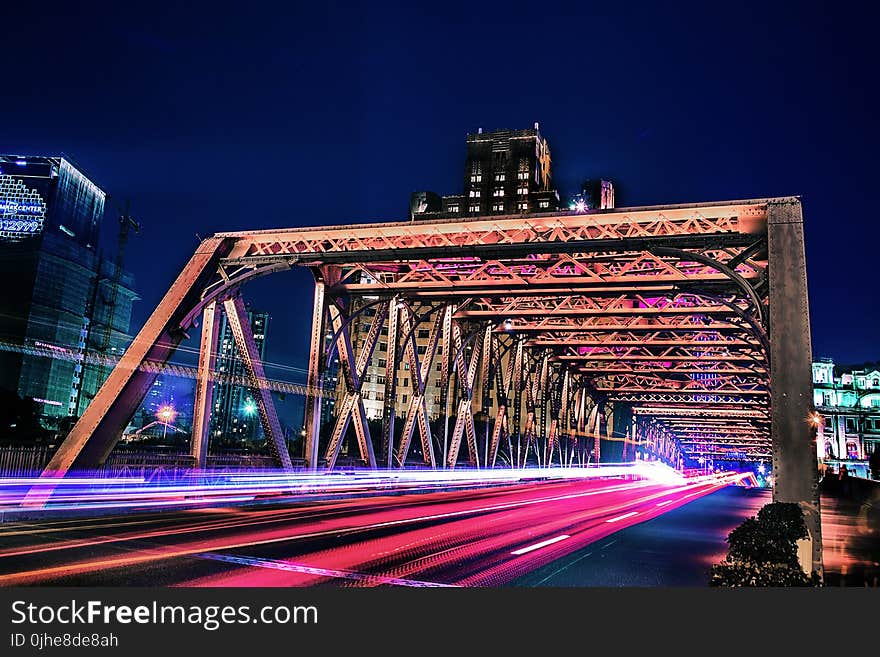 Bridge in Time-lapse Photo