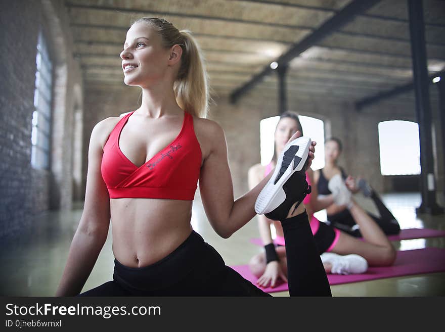 Three Women on Yoga Mats