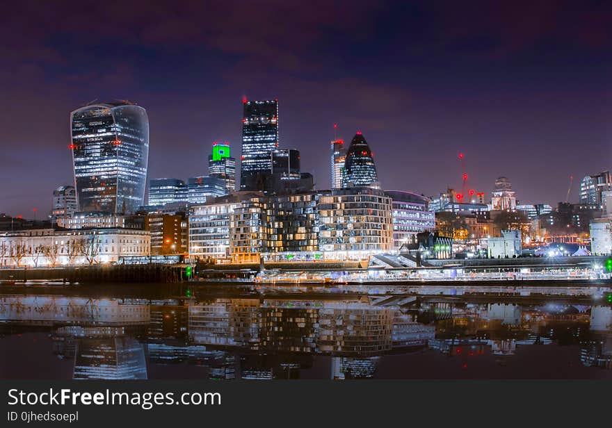 Landscape Photography of City Structures during Night Time