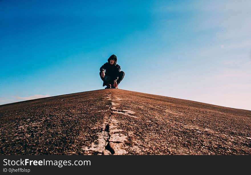 Man Sitting Ground