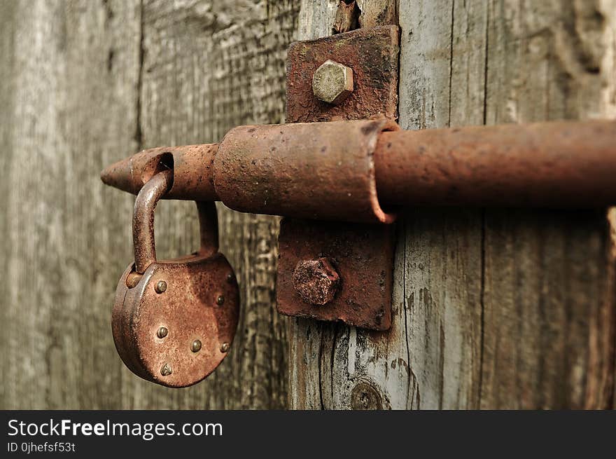 Brown Metal Padlock