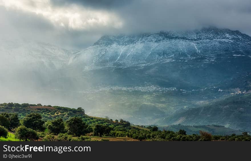 Scenic View of the Mountain on a Gloomy Day