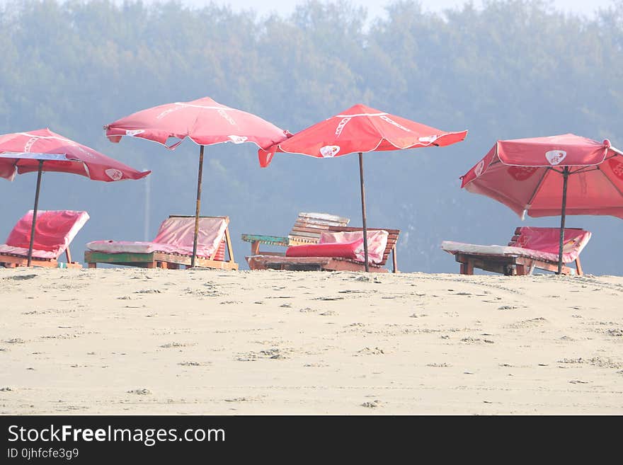 Beach, Umbrella, Body Of Water, Vacation