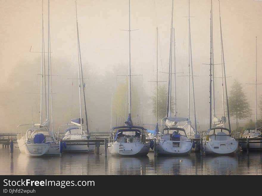 Mast, Marina, Sailboat, Water