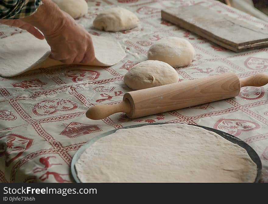 Baking, Dough, Material, Rolling Pin