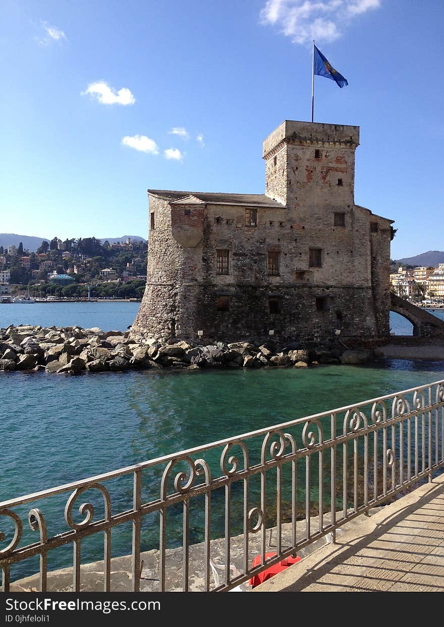 Sea, Promontory, Building, Sky