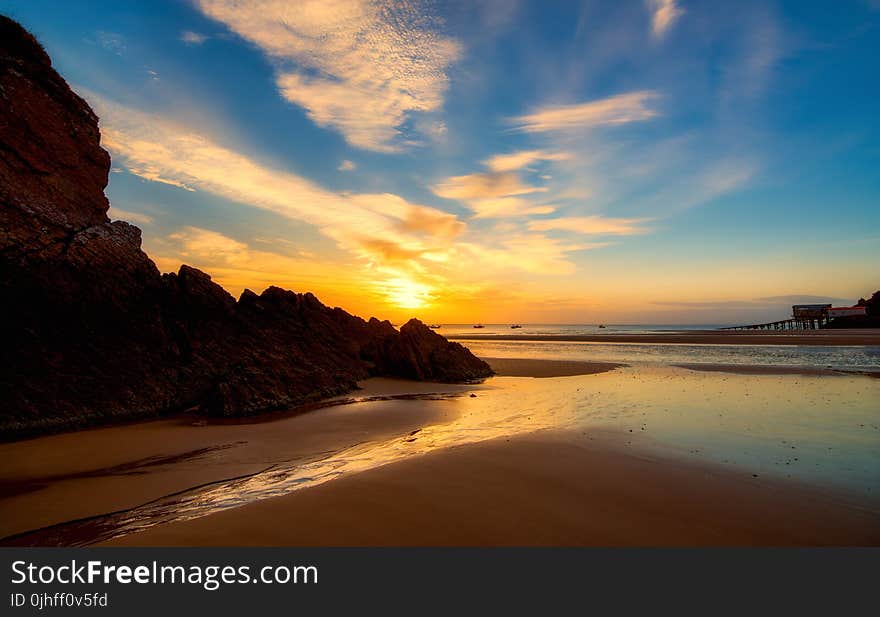 Sky, Horizon, Sea, Afterglow