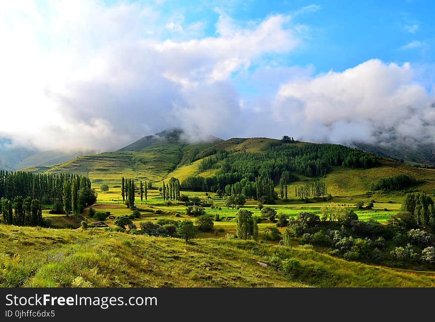 Highland, Grassland, Nature, Sky