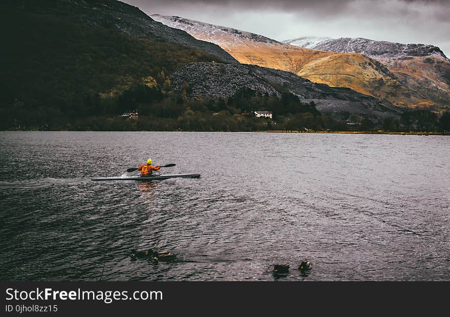 Person Kayaking on Body of Water