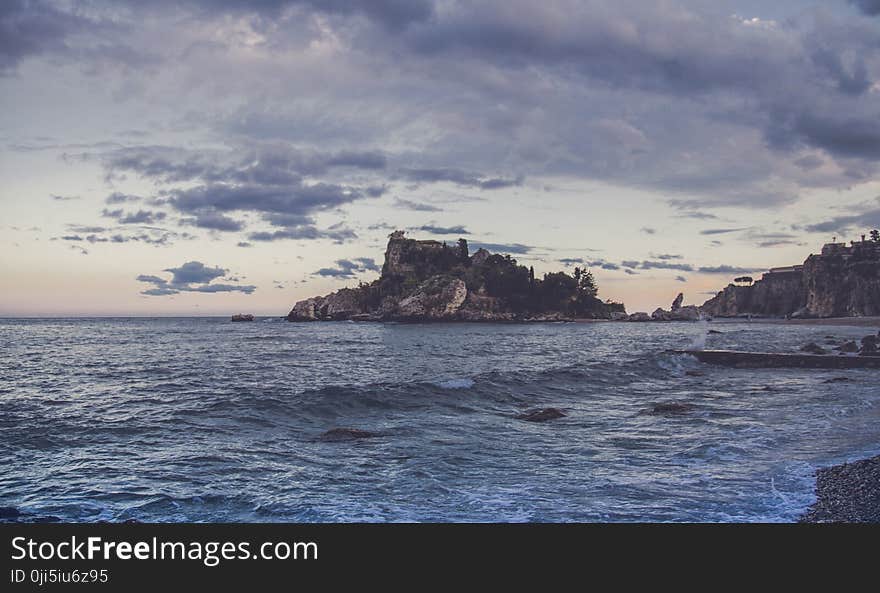 Brown Rocky Island View