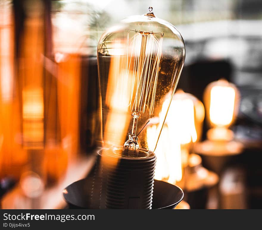 Light Bulb in Macro Shot Photography