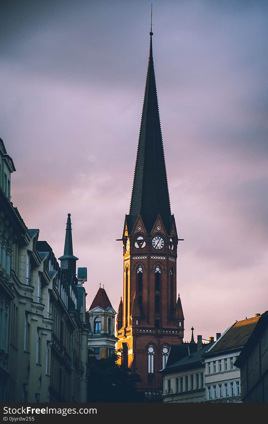 White and Black Cathedral in Tilt Shift Photography