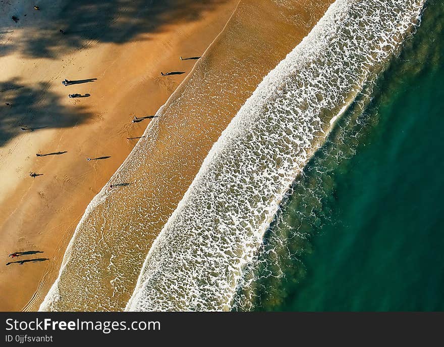 Aerial Photo of Sea Shore