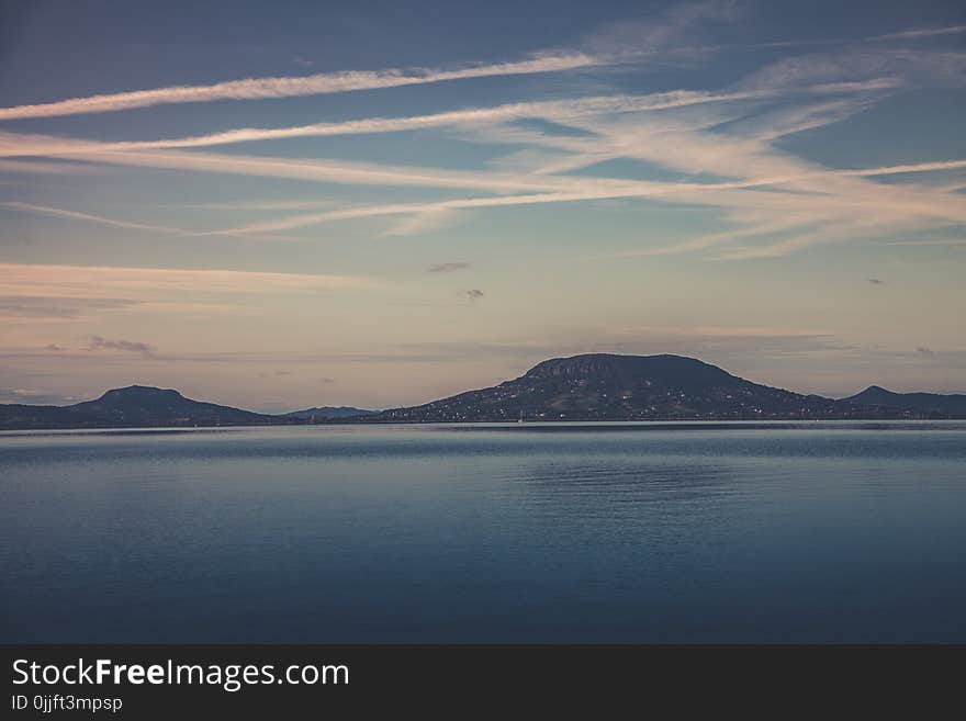 Mountain Beside Large Body of Water