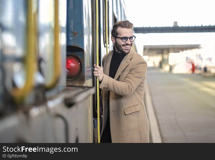 Man About to Enter the Train