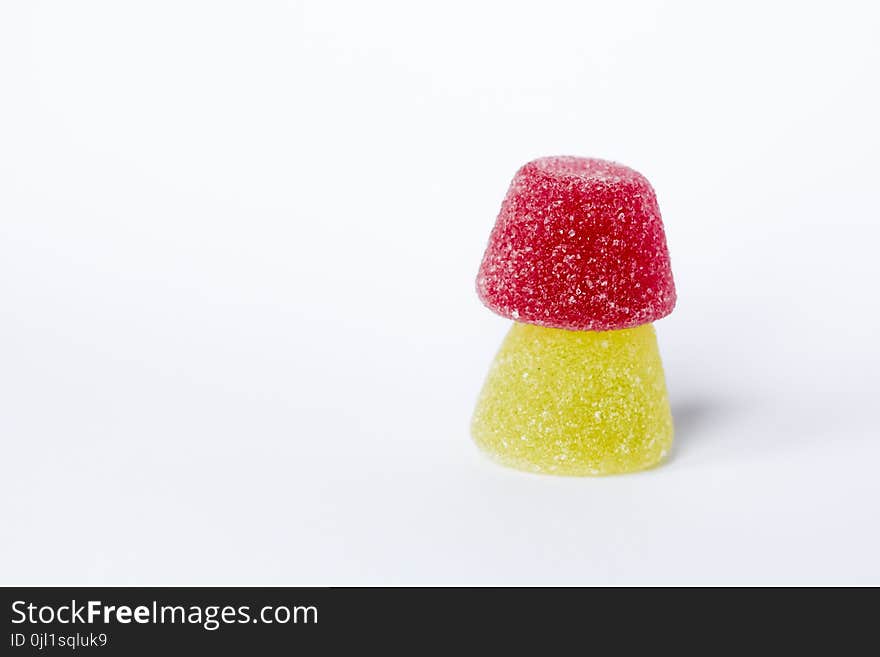 Red and Yellow Gummy Candies