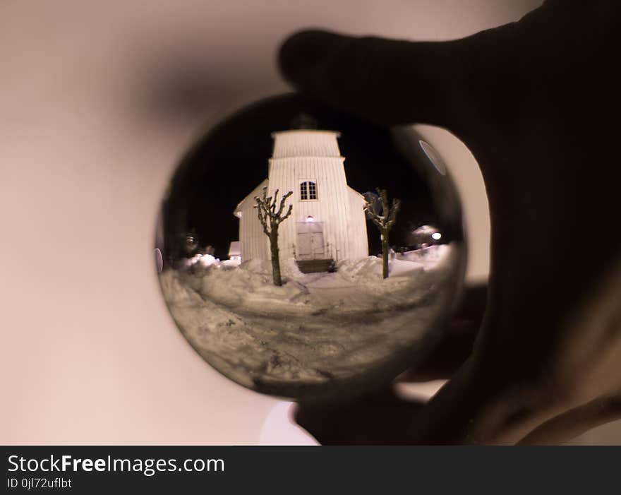 Fish-eye Photography of White Concrete Building