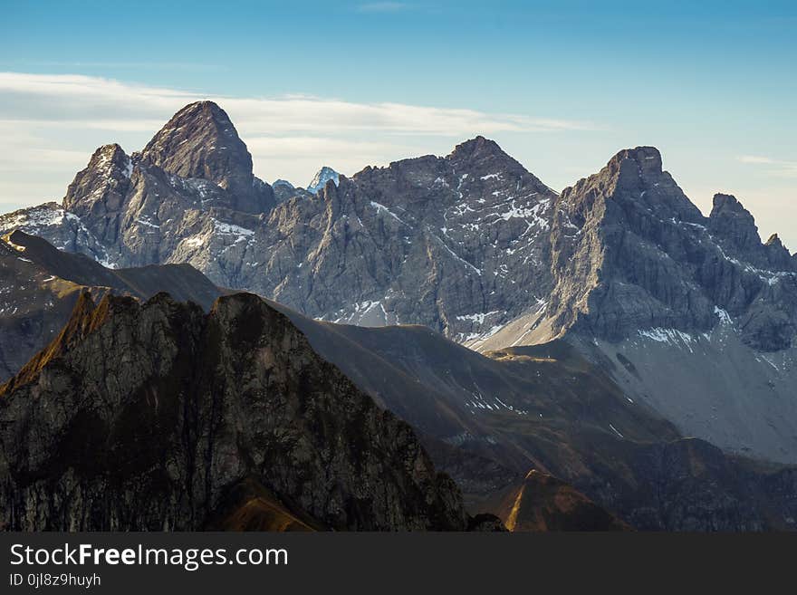 Mountainous Landforms, Mountain, Mountain Range, Sky