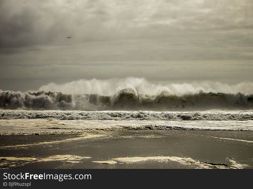 Waves Under White Sky