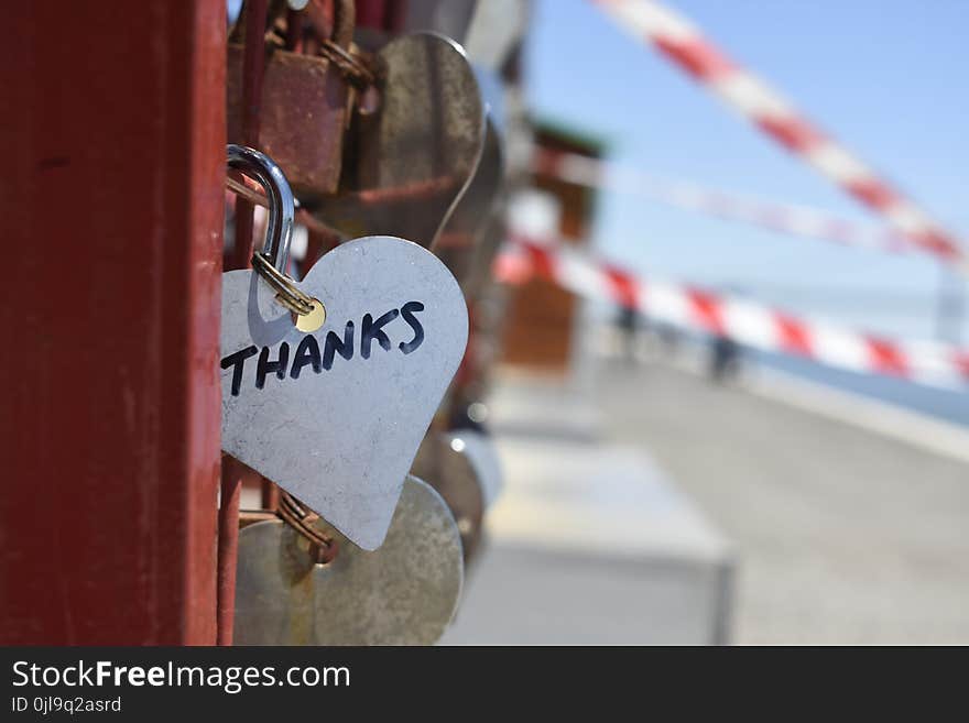 Silver-colored Heart Lock Bridge