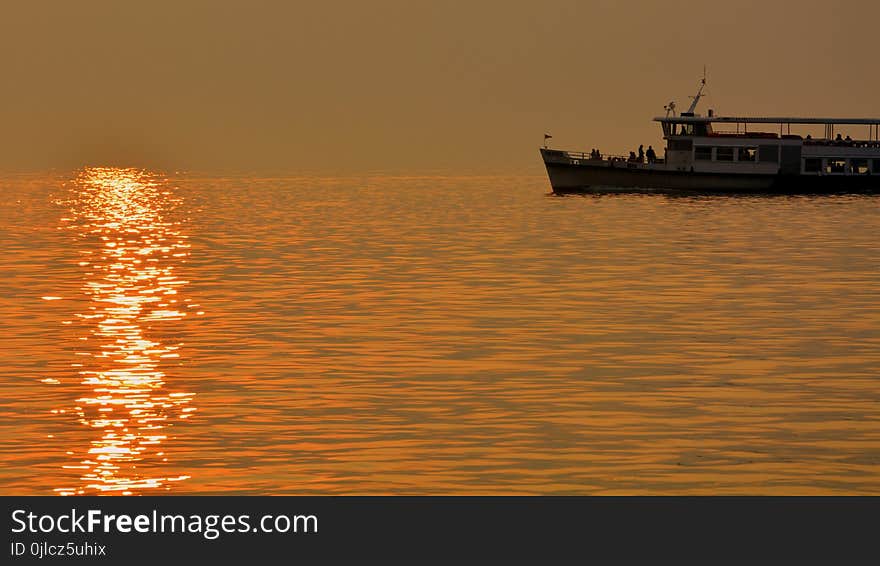 Horizon, Reflection, Calm, Sunset