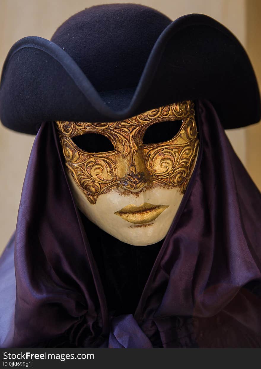 Masque, Mask, Purple, Headgear