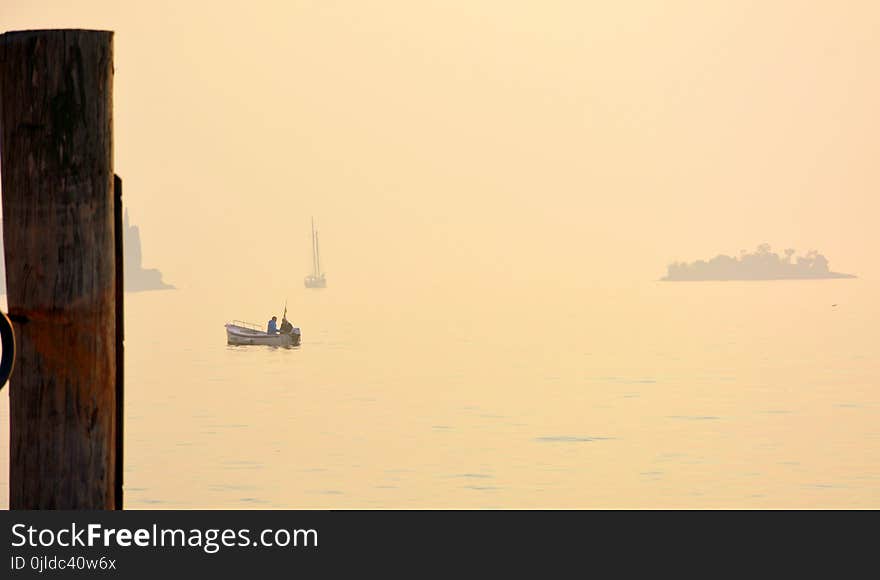 Calm, Fog, Horizon, Morning