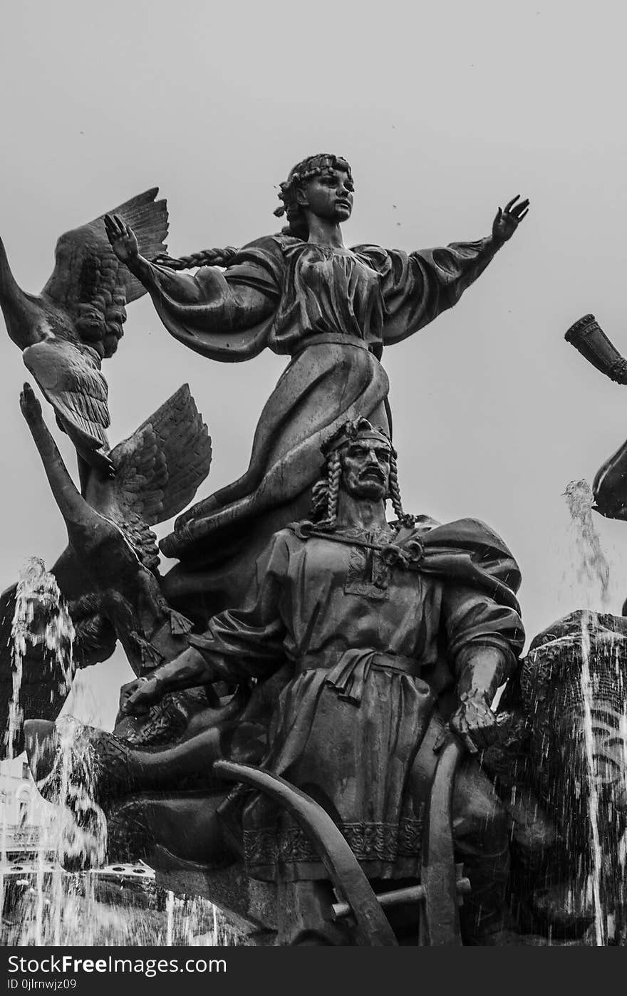 Statue, Black And White, Monument, Monochrome Photography