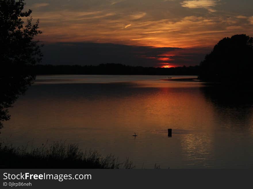 Reflection, Sky, Sunset, Sunrise