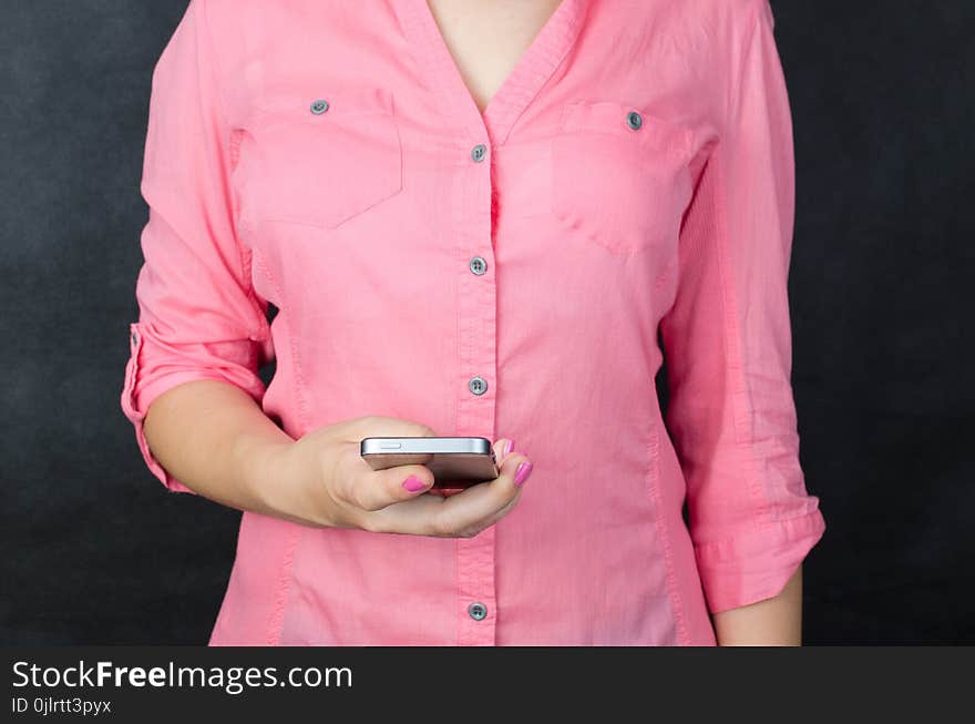 Pink, Sleeve, Magenta, Collar