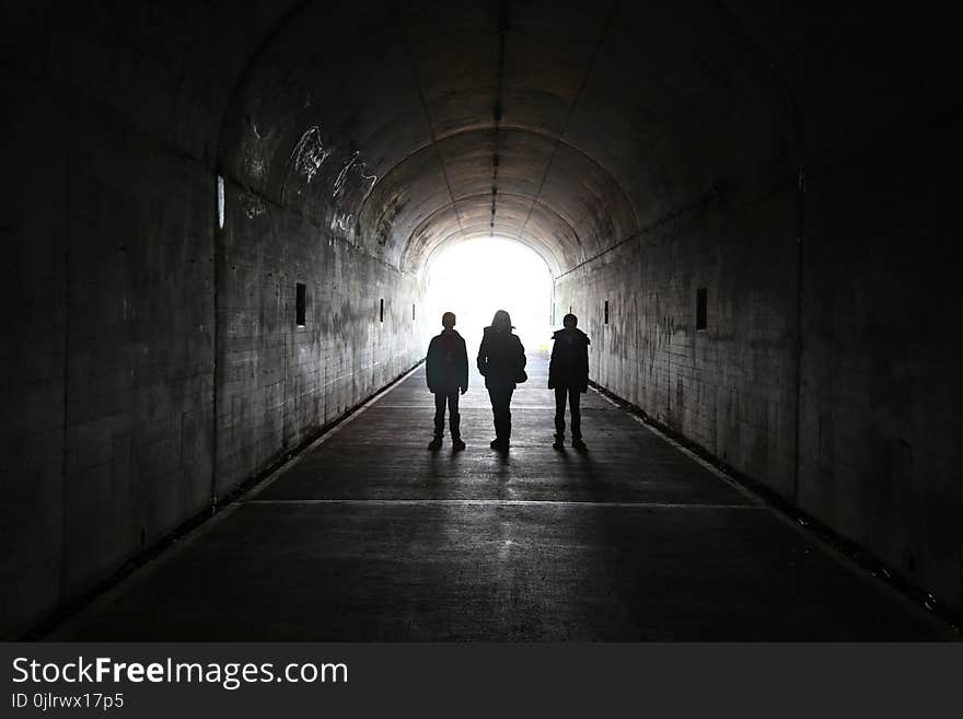 Tunnel, Infrastructure, Darkness, Subway