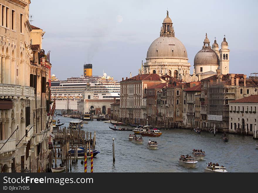 Waterway, City, Canal, Town